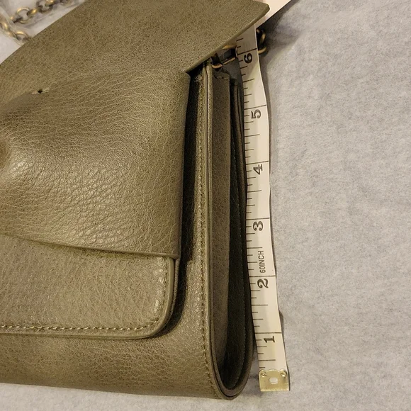 Anthropologie Olive Green Clutch with Bow Detail - Picture 10 of 15